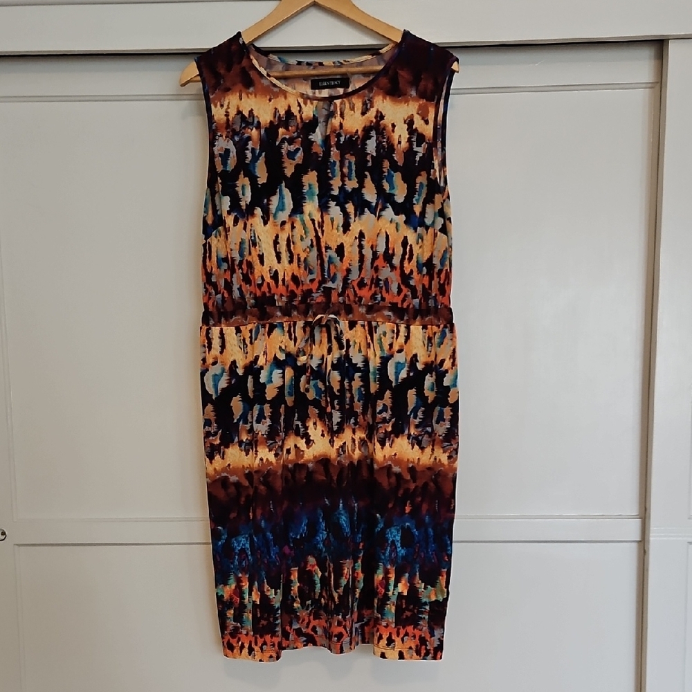 Vibrant Patterned Dress with Pockets